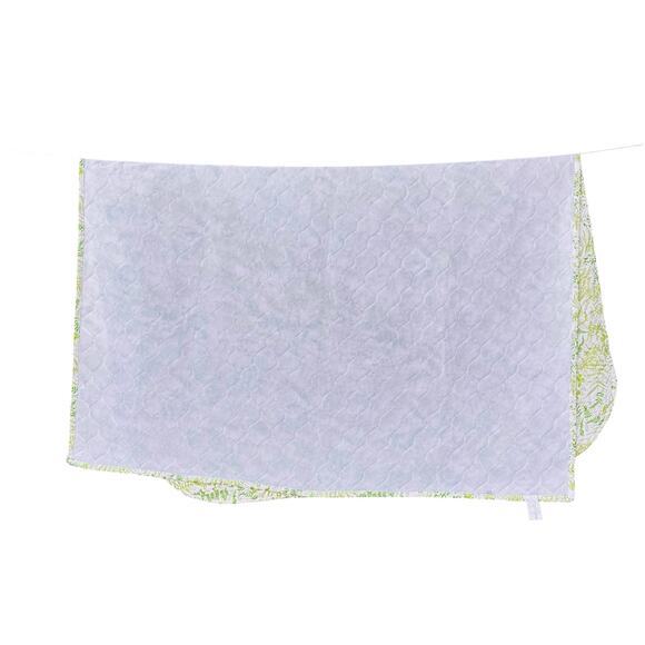 Vintage Vera Nuemann Shadow Fern Quilted Bedspread Twin (84x106) Green Butterfly - Picture 5 of 8